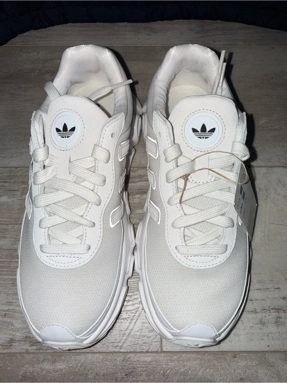 Adidas Adifom Megaride J White Silver Sneakers Size 5 youth  6.5 women NWT